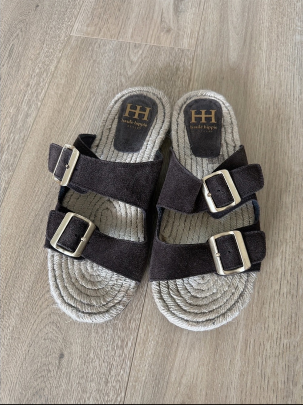 Sandals Suede Double Buckle Slide Sandal Womens Shoes